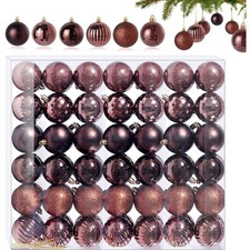 Weihnachtskugeln, Christbaumkugeln, Kunststoff, Mini, Farbset, 42 Stück