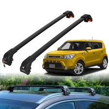 2pc Heavy Duty Roof Rack Crossbars For Kia Soul 2014-2019 W Flush Rails