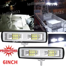 10000Lm Super Bright 6inch Spreader Deck Led Marine Lights (Set of 2) Boat Light