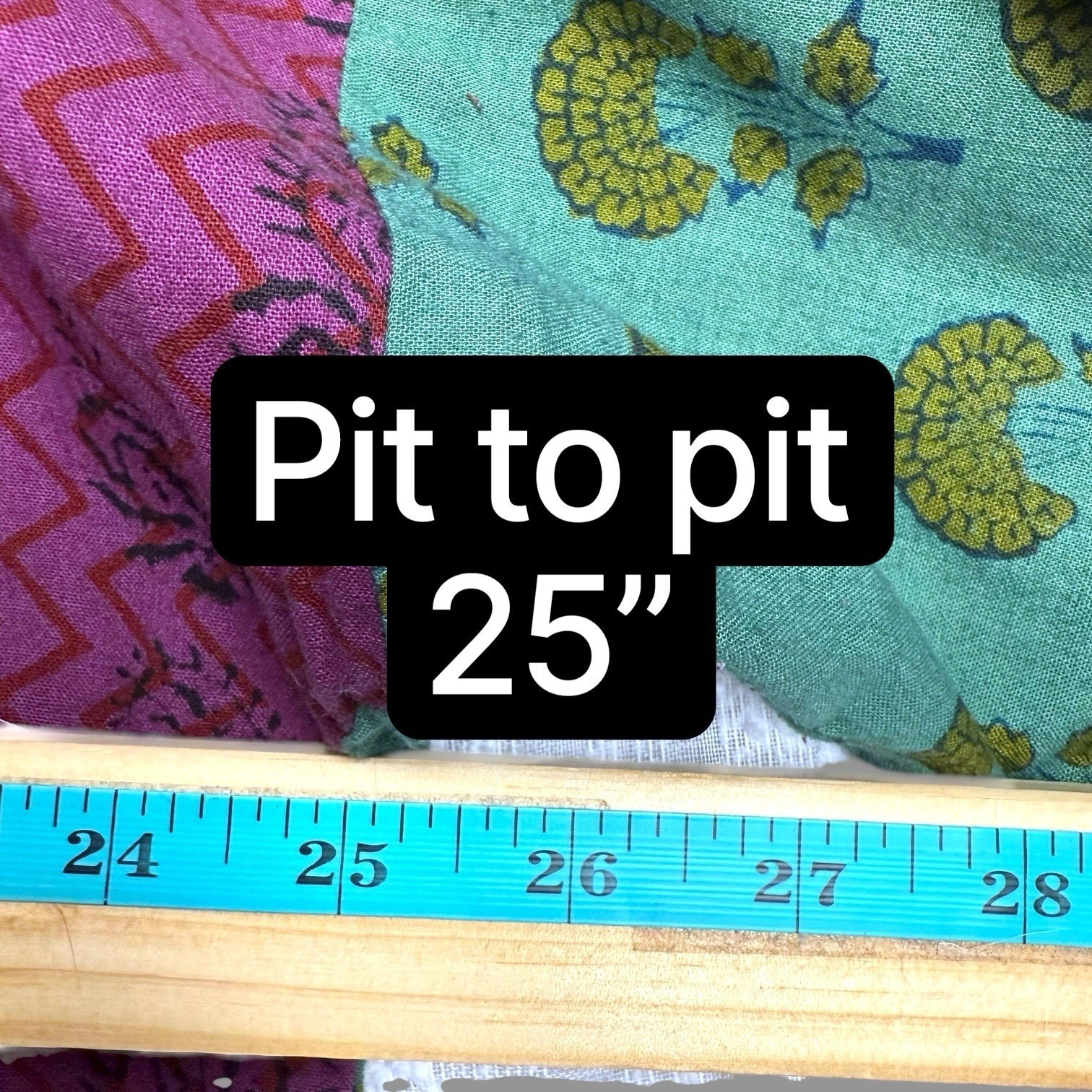 Patchwork Block Print Tunic Womens PL Artisan Hip… - image 6