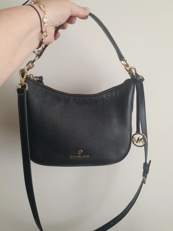 Michael Kors Kelsey Small Black Leather Shoulder Crossbody Bag - Image 3 of 4