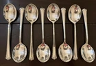 International Sterling Silver Moonbeam 8 Cream Soup Spoons 6 1/2” (293 Grams)