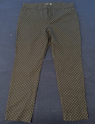 OLD NAVY Black Polka Dot High-Rise Pixie Pants Womens Size 16