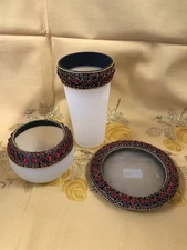 Frosted Glass Decorative Dish Set