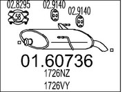 MTS EndschalldäMpfer NachschalldäMpfer 01.60736 FüR Peugeot 206 SW 2E 16V Hdi