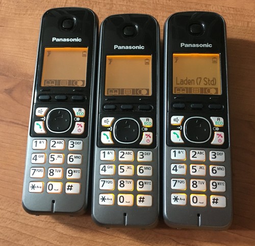 Panasonic KX-TG6721G Schwarz Trio mit AB Schnurlostelefon Gebraucht, Sehr gut - Picture 4 of 7