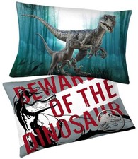 Jurassic World Dominion Blue Kids Double-Sided Pillowcase, Set of 2-AB09W7XBFV75