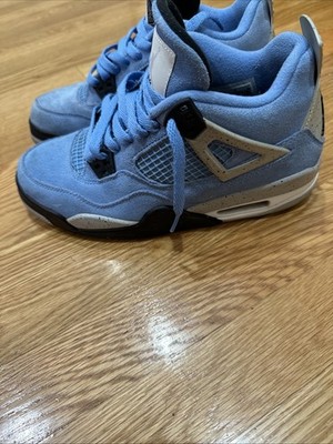 Size 6.5y- Nike Air Jordan 4 Retro GS University Blue Men display picture 2
