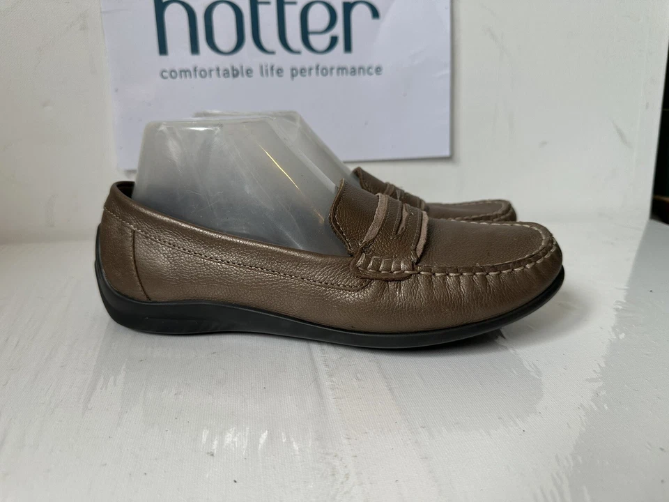 Hotter Slip On Leather Shoes Size UK 5.5 EU 38 .5 Wide Fit - Image 3 of 4