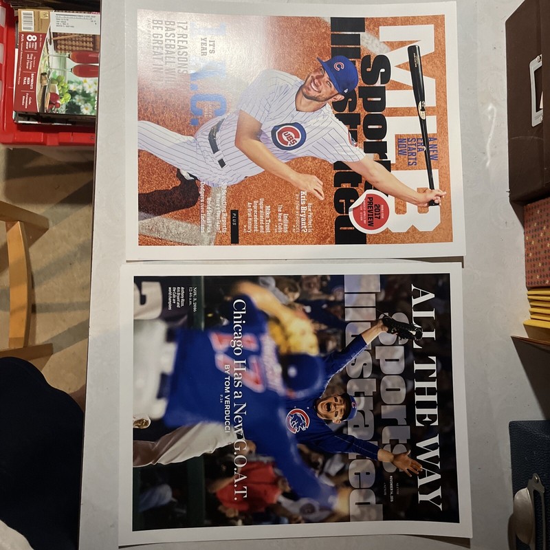Chicago Cubs World Series Commemorative Posters Sports Illustrated Covers