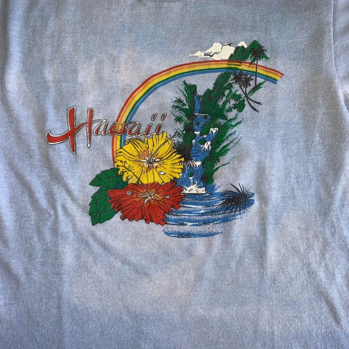 70s - 80s VINTAGE HAWAII RAINBOW SOUVENIR T-SHIRT MEN SZ XS 70s - 80s VINTAGE HAWAII RAINBOW SOUVENIR T-SHIRT MEN SZ XS