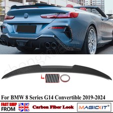 FOR BMW 8 SERIES G14 CABRIO 2019-2023 REAR BOOT SPOILER TRUNK LIP CARBON LOOK UK