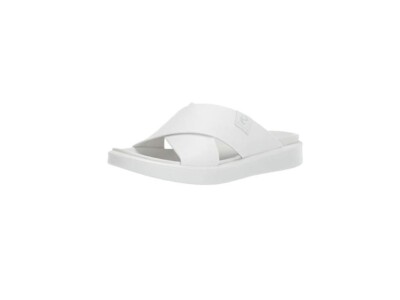 ECCO Women's Flowt Luxe Slide Sandal, White, 6-6.5