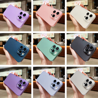 For Apple iPhone 16 15 14 Pro Max 13 12 11 8 7 Ultra-thin Matte Clear Case Cover