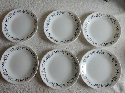 Corelle 6.75" Flowers set of 6 BRAND NEW Bread and Butter Plates.