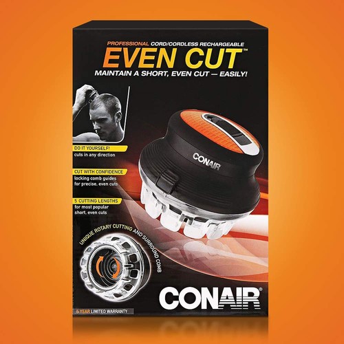 Conair Man Even Cut Cord/Cordless Rotary Hair Cut Cutting Kit - Picture 11 of 12