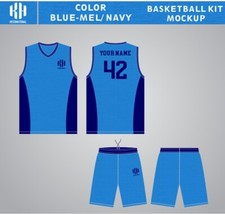 10 - Adult Basketball Uniforms Set Sublimation Home & away of Jerseys & Shorts