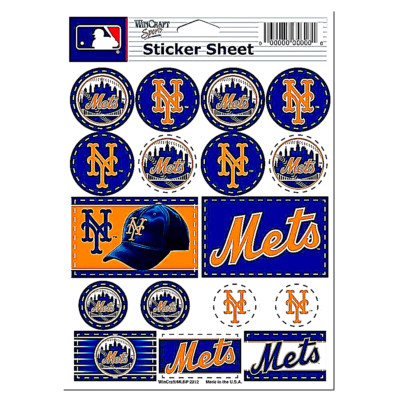 New York Mets MLB Vinyl Die-Cut Sticker Set / Decal Sheet *Wincraft