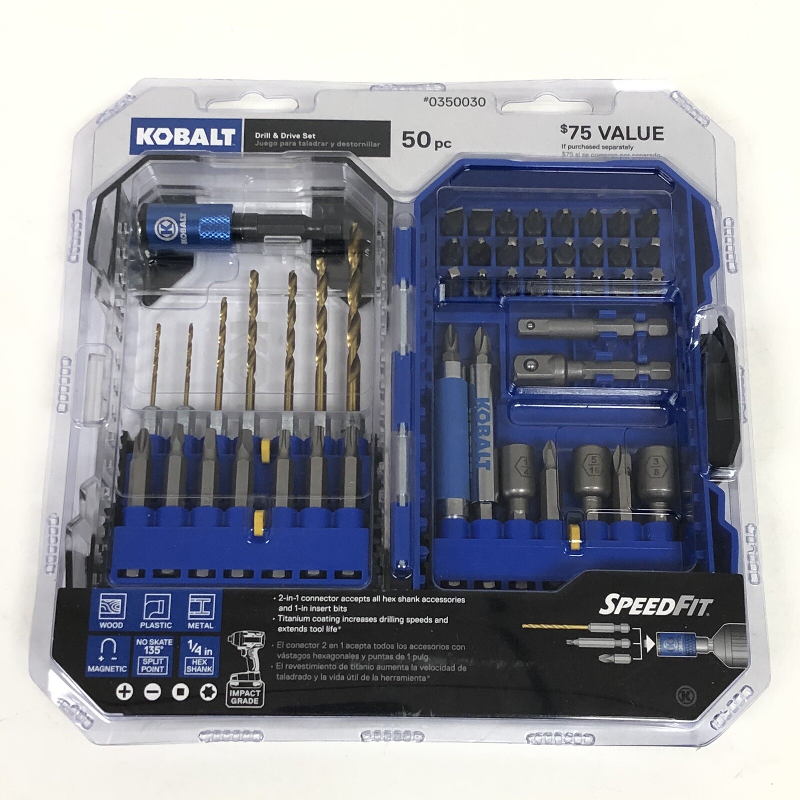 Kobalt 0350030 Speedit 89385 50pc Drill 