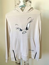 Zara Girls Size 13-14Y Looney Tunes Hooded Sweatshirt Long Beige