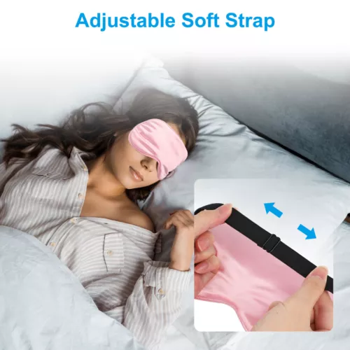 3pcs Travel Sleep Soft Silk Eye Mask, Padded Shade Cover Blindfold for Men Women - Picture 5 of 7