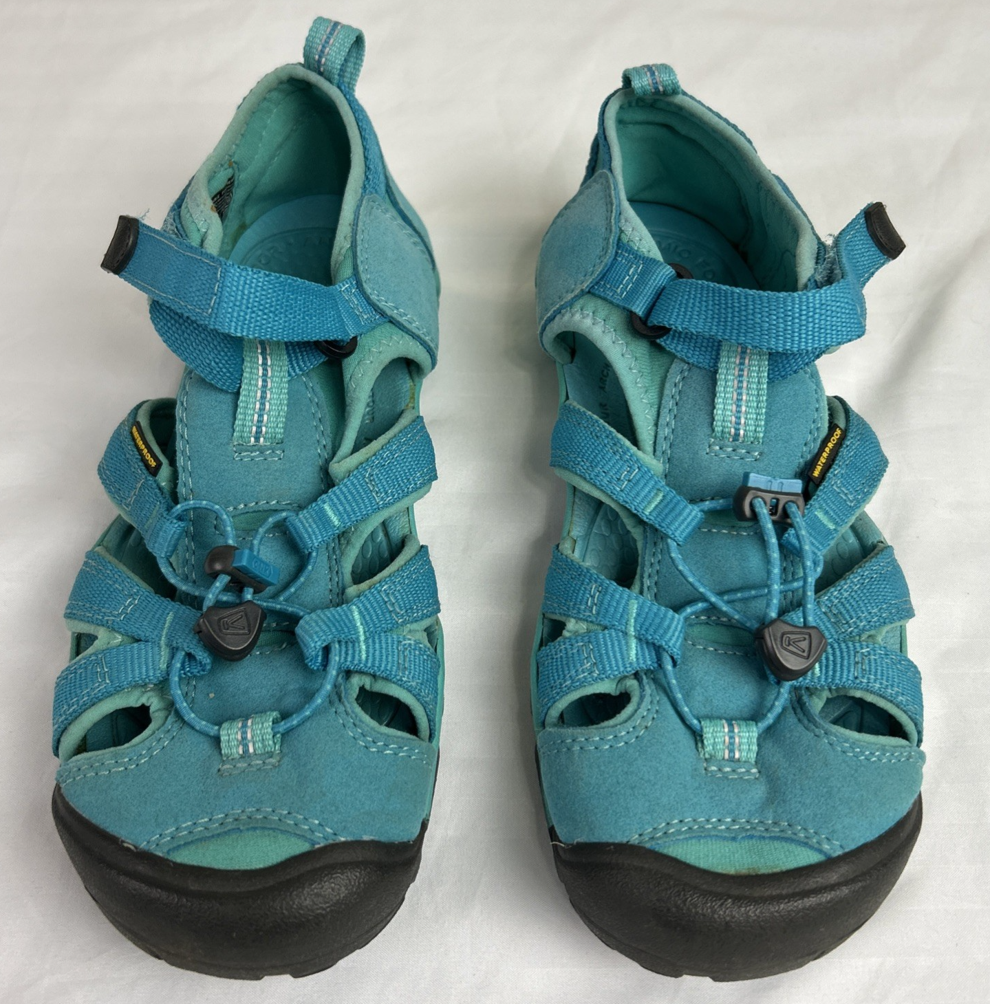 Sandali sportivi impermeabili per bambini Keen Seacamp color verde acqua taglia 5 scarpe da acqua outdoor escursionismo
