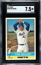 1976 Topps TOM SEAVER New York Mets #600 SGC 7.5 NM+ Condition!