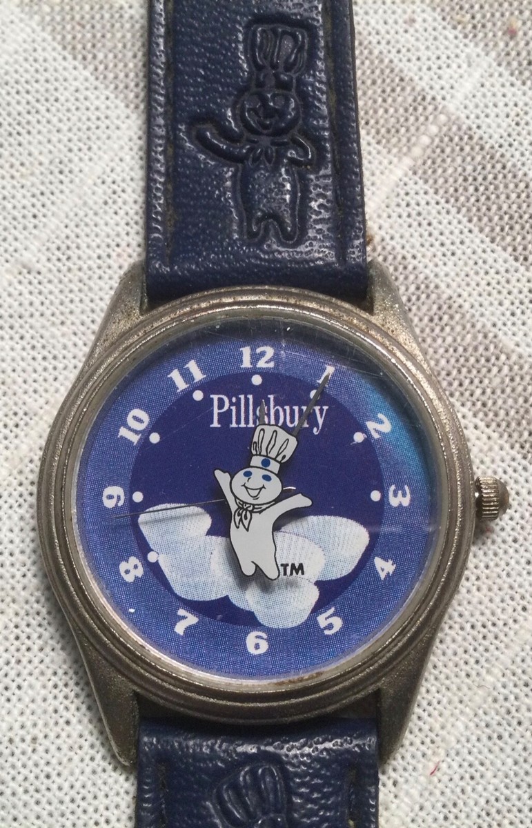 VINTAGE 1997 Pillsbury DOUGHBOY BLUE Face WATCH by Nelsonic  display picture 2
