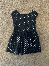 Gap Kids Sleeveless Polka Dot dress Size 6 Small Lined Girls Zip Knee Length
