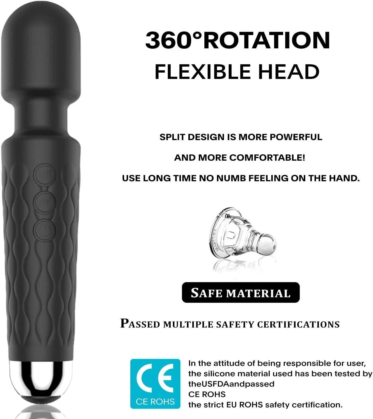 Handheld Massager 20 Speed Wand Vibrating Massage Magic Full Body Therapy Motor Handheld Massager 20 Speed Wand Vibrating Massage Magic Full Body Therapy Motor