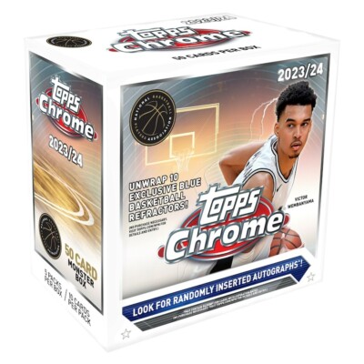 NEW 2023-24 Topps Chrome NBA Basketball Factory Sealed Monster Box