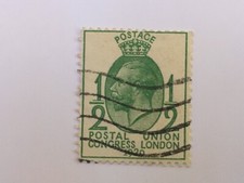 GB 1929 SG434 KING GEORGE V NINTH POSTAL UNION CONGRESS ½D GREEN - USED KGV