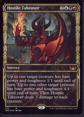 Hostile Takeover (Showcase Foil) - SNC - Rare - Magic MTG NM
