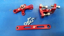 Lambretta RED ANODISED CNC 6061 ALLOY GEAR LINKAGE SET