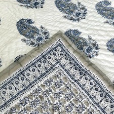 Indian Print Hand block Print Jaipuri Razai 100 Cotton Quilt Reversible blanket