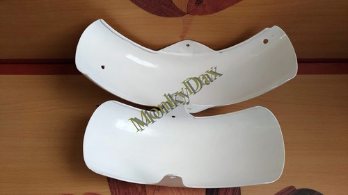 Metal Front & Rear Fenders for HONDA Z50M Z50 M Reproduction White Mud Guard. - Picture 4 of 15