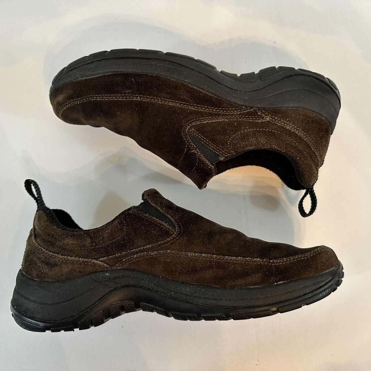 L.L. Bean Comfort Brown Suede SlipOn Moc Loafers Men Shoes L.L. Bean Comfort Brown Suede SlipOn Moc Loafers Men Shoes