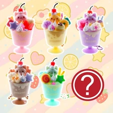 Pastel Kawaii Cat Gashapon Keychain Japanese Food Charm 1 Random Trinket Figure