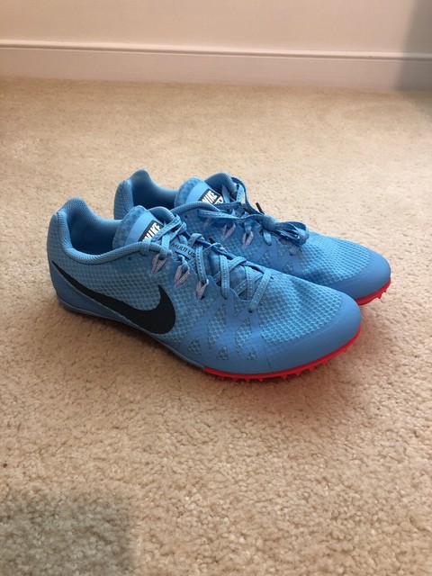blue track shoes