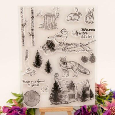 Winter Animals Silicone Clear Seal Stamp DIY Scrapbooking Embossing ...