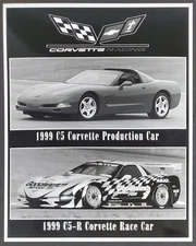 1999 C5 Corvette Production Car C5-R Race Car Vintage Promotional Photo