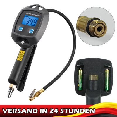 Reifenfüllpistole Luftdruckprüfer LCD Digital Druckluft Reifenfüller Manometer