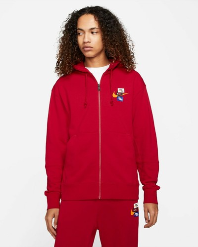 Mens XXL Nike Air Jordan Full Zip Fleece Hoodie Sweatshirt Jacket Red  DH7726-687 | eBay
