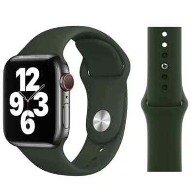 Offizielles Original Apple Watch Sport Silikonarmband 38/40/41 mm - Zyperngrün