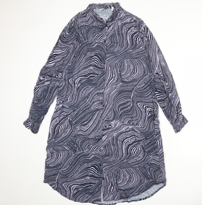 B.Young Damen blau Viskosemischung Shirtkleid Größe 12