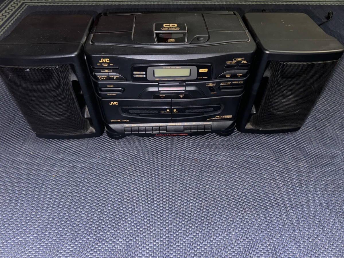 JVC PC-X130 Vintage Boombox CD Cassette Player AM/FM /No ac plug