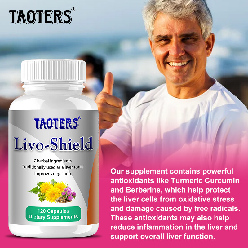 Complément Alimentaire Liver Shield (Chardon-Marie, Pissenlit, Bardane, Gingembre) - 30 à 120 Gélules - Taoters