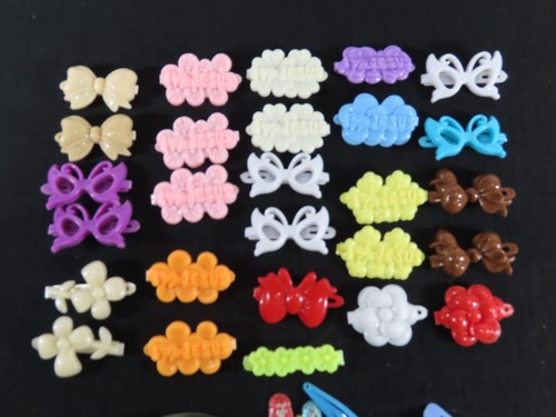 Vintage Plastic Hair Barrettes Snap Tight Mixed Lot C692 - Picture 2 of 4