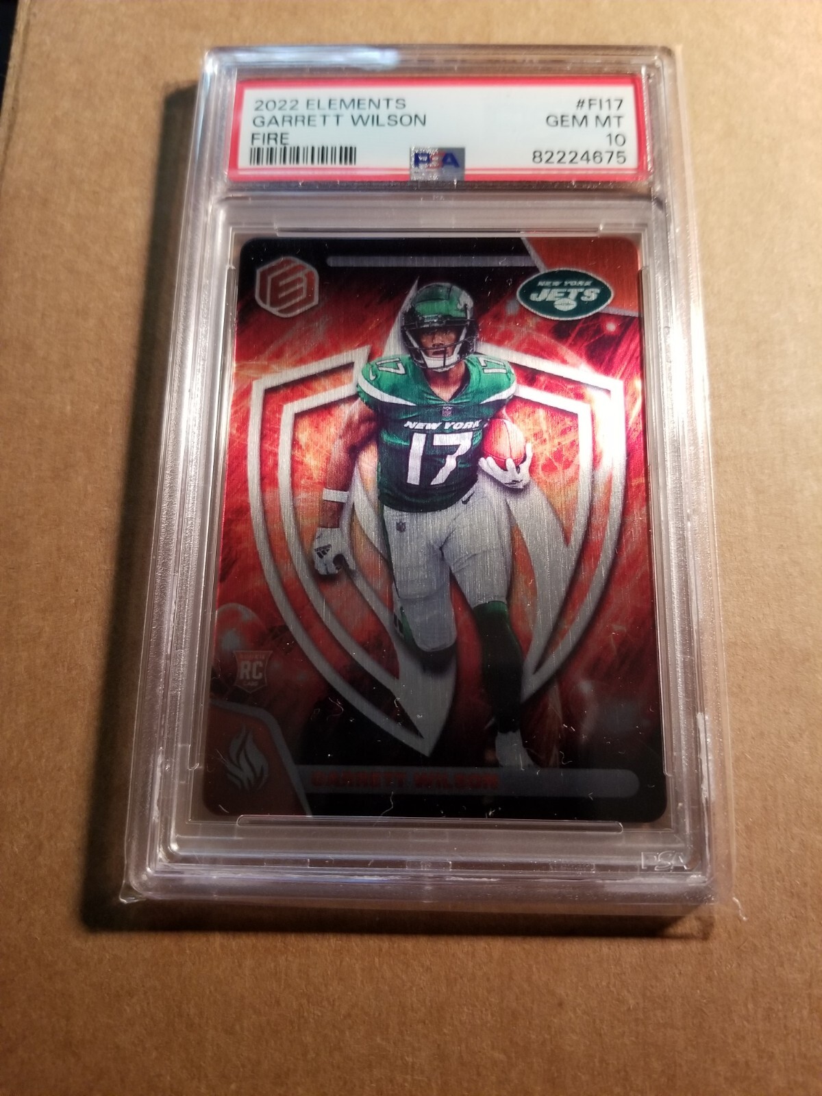 Garrett Wilson Panini Elements Fire #FI17 Base