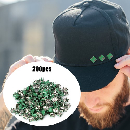 200pcs Square Rivets Metal Studs DIY Shoes Bags Decorative Accessories QH1 - Picture 8 of 8